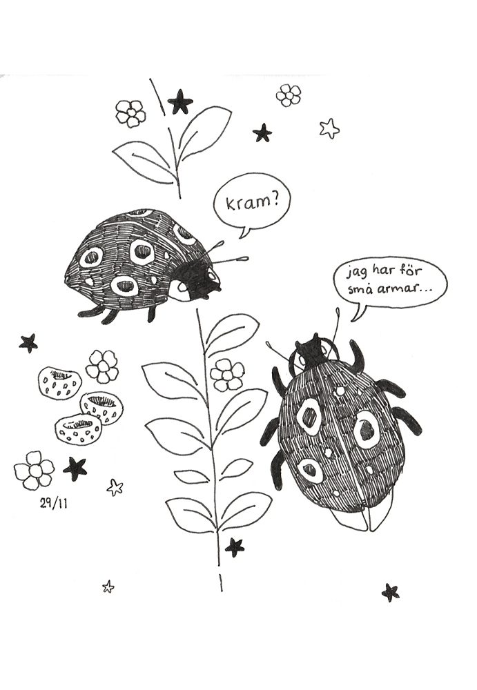 "Små armar" av fineliners